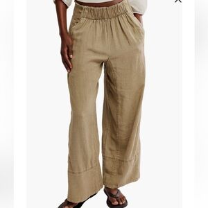 Days End Pull-On Linen Blend Wide
Leg Pants Small petite